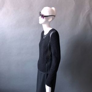 Black Les Copains Wool Sweater Jumper sz Med